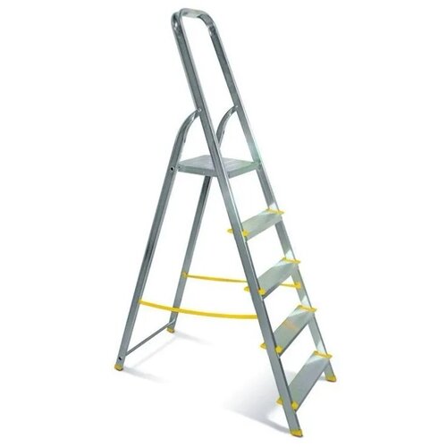 ALVE Enostranska aluminijasta lestev 1 x 5 stopnic do 150 kg Slike