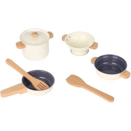 New Classic Toys Komplet otroške kovinske kuhinjske posode Cene