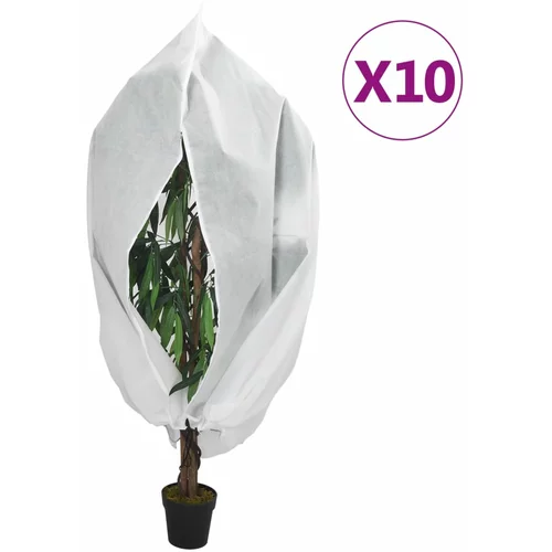 vidaXL Navlake za biljke od flisa s patentom 10 kom 70 g/m² 1 55x1 55m