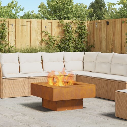 vidaXL Corten Jeklo 80 x 80 x 40 cm Vzdržljivo Ognjišče Kvadratno Cene