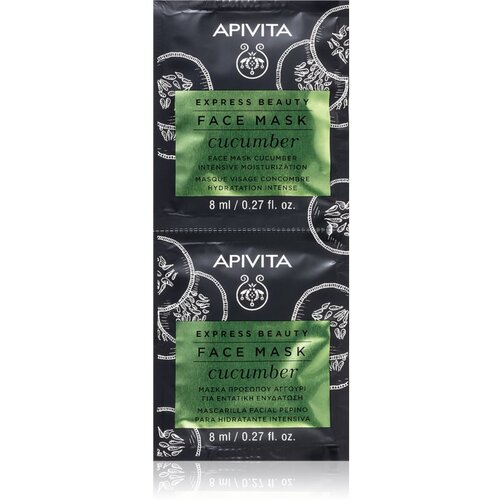 Apivita Express Beauty Cucumber intenzivno vlažilna maska za obraz 2 x 8 ml Cene