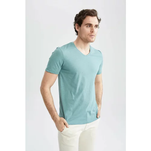 Defacto Slim Fit V Neck Short Sleeve T-Shirt