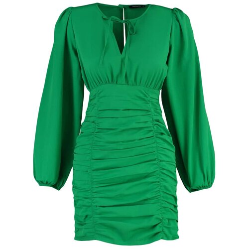Trendyol Limited Edition Green Tie Detailed Dress Slike