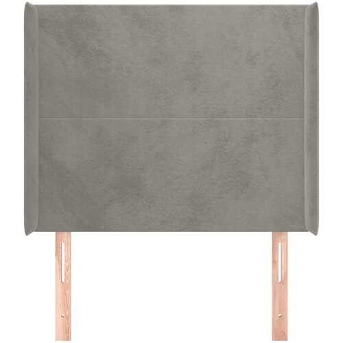  Uzglavlje s u&amp;scaron;ima svjetlosivo 103x16x118/128 cm bar&amp;scaron;unasto Slike