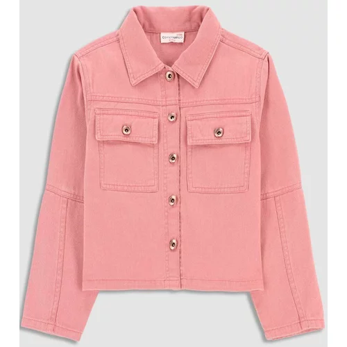 Coccodrillo Dječja traper jakna boja: ružičasta