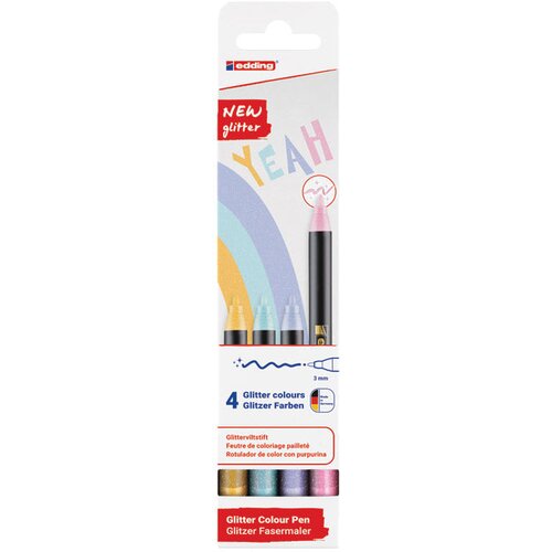  &Scaron;KOLSKI 4BOJE GLITTER PASTEL EDDING 1200/4 S Cene