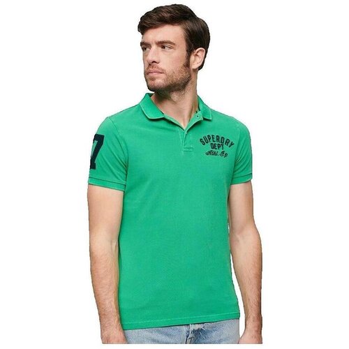 Superdry Polo majice kratki rokavi Polo manches courtes Vintage Superstate Zelena Slike