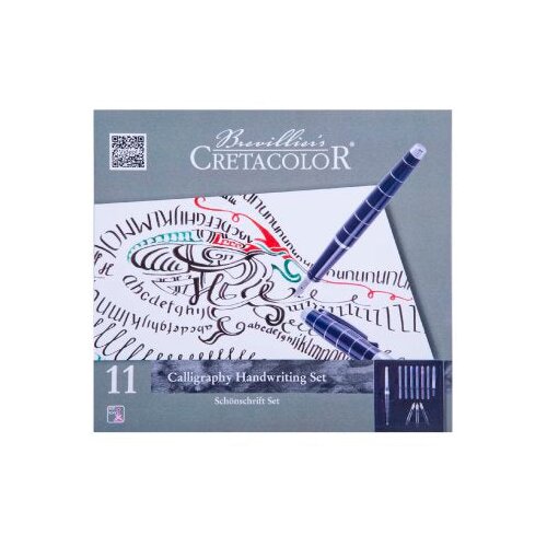  Umjetnički set za kaligrafiju Cretacolor 11 kom (držači, olovka, konverter tinte , upute) Slike
