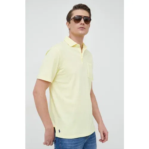 Polo Ralph Lauren Polo majica s dodatkom lana boja: žuta, glatki model