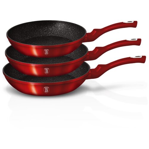 Shumee set 3 granitnih ponev 20/24/28CM berlinger haus metalic burgundy line BH-1288-NF, (21384732) Cene