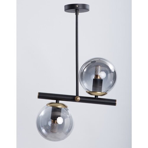 Squid Lighting črna stropna svetilka s steklenim senčilom ø 15 cm Libra Cene