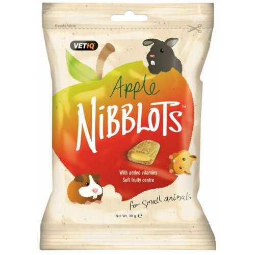 Vetiq mark+chappell nibblots poslastica za male životinje jabuka 30 g Slike
