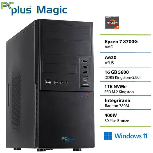 PCPLUS namizni računalnik Magic Ryzen 7 8700G/16GB/SSD 1TB/Win 11 Home/Radeon 780M/147995 Cene