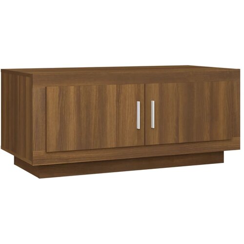 Maison Chic Klubska mizica - kavna mizica - Nizka mizica rjavi hrast 102x50x45 cm konstruiran les, (21754239) Cene