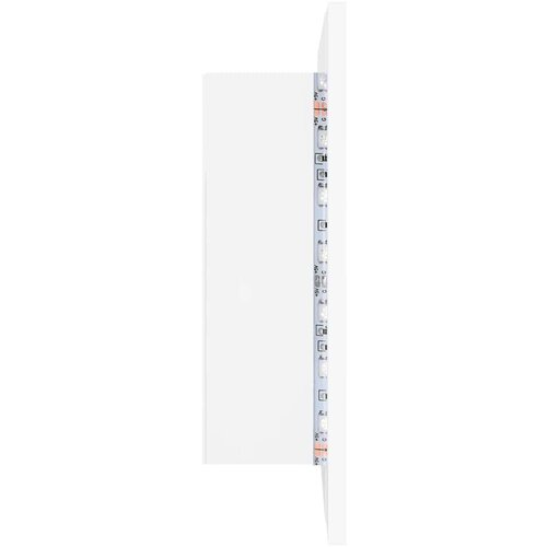 VidaXL LED kopalni&amp;scaron;ka omarica z ogledalom bela 60x12x45 cm Slike