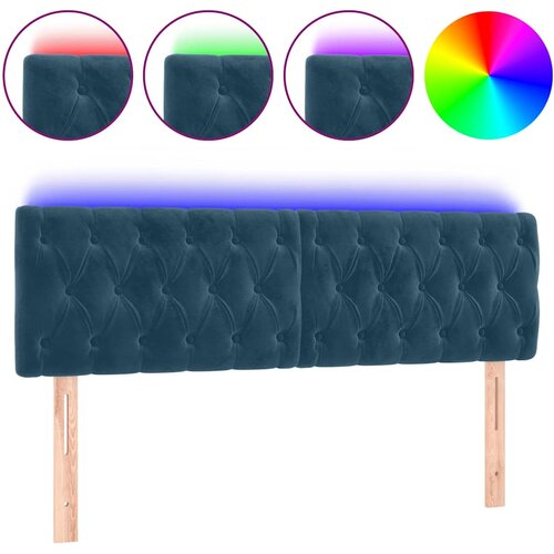  LED uzglavlje tamnoplavo 144x7x78/88 cm bar&amp;scaron;unasto Slike