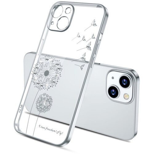  Ovitek za iPhone 14 Pro | Regrat s kristali, srebrn Cene