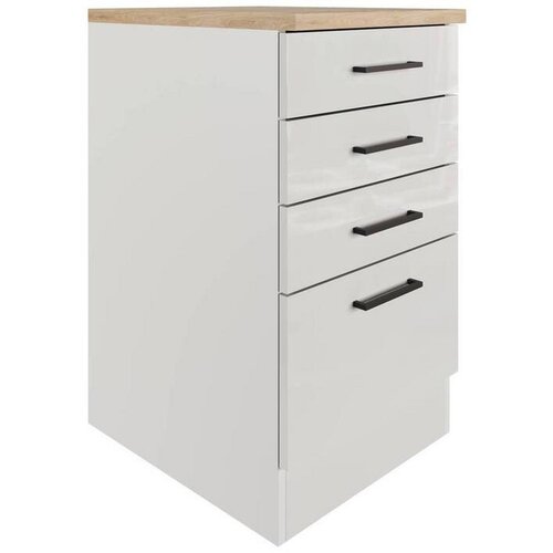 Flex-Well spodnja omarica s predali levi, svetlo siva, š. 50 cm Cene