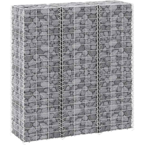  Gabionske povi&amp;scaron;ene gredice 3 kom 30 x 30 x 100 cm željezne Slike
