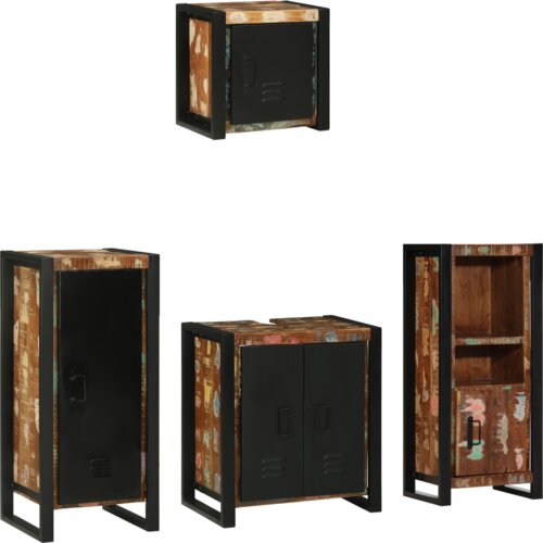  Set namje&amp;scaron;taja za kupaonicu 4 pcs Čvrsto reciklirano drvo Slike