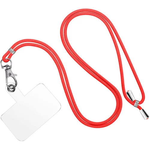 AVIZAR Vrvica za pametni telefon, univerzalna združljivostna torbica in ovitek z nastavljivo vrvico – rdeca, (20633057)