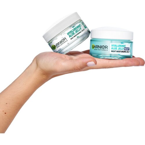 Garnier skin naturals hyaluronic aloe jelly darovni set dnevna krema za lice skin naturals hyaluronic aloe jelly daily cream 50 ml + noćna krema za lice skin naturals hyaluronic aloe jelly night cream 50 ml za žene Slike