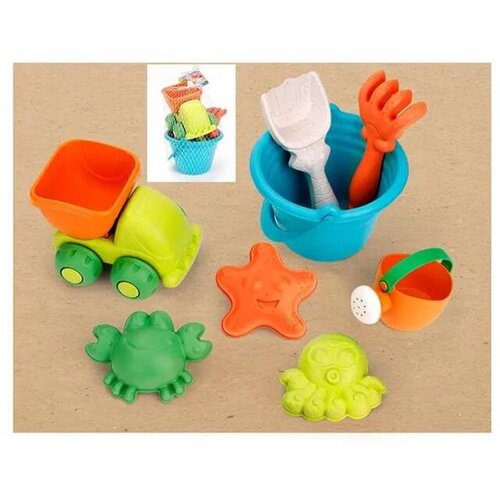 BEACH_TOYS BEACH TOYS otro&amp;scaron;ki 8-delni komplet igrač za igro v pesku iz biorazgradljive plastike Slike