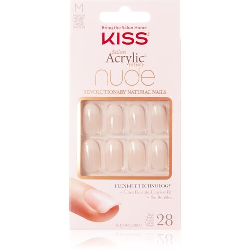 Kiss Nude Nails Graceful Umjetni nokti medium 28 kom Slike