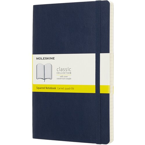 Moleskine Beležnica LG mehke platnice, modra - karo Slike