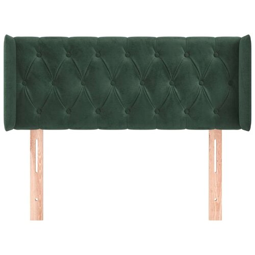 VidaXL Uzglavlje s u&amp;scaron;ima tamnozeleno 103x16x78/88 cm bar&amp;scaron;unasto Slike