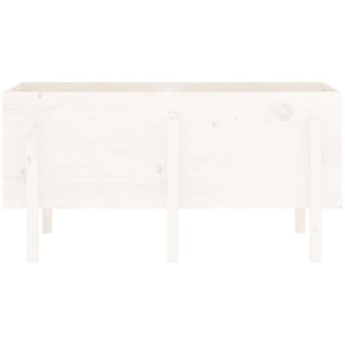  Povi&amp;scaron;ena vrtna gredica bijela 121 x 50 x 57 cm masivna borovina Slike