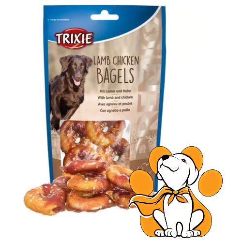 Trixie dog Lamb Chicken Bagels 100g, Poslastice Sa Jagnjetinom i Piletinom Cene