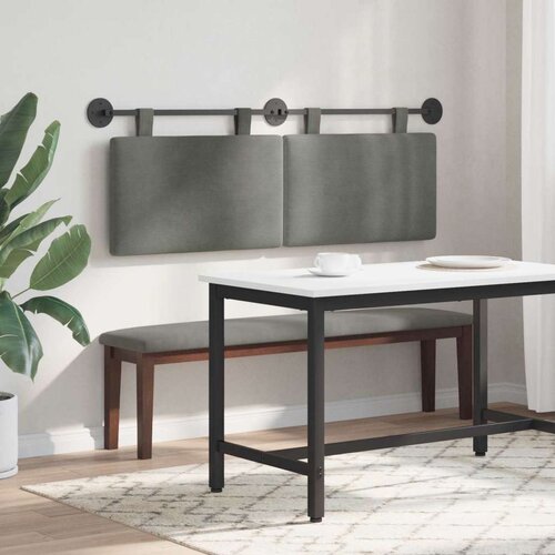  Držeće uzglavlje Svijetlo siva 150 x 55 x 5 cm Kordura tekstil - Svjetlosiva 140 cm bez LED Slike