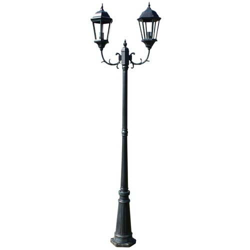 vidaXL stoječa vrtna svetilka 230 cm temno zelena/črna aluminijasta Cene