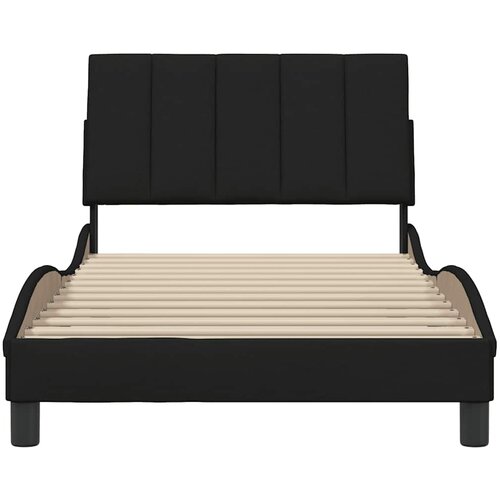  Okvir za krevet bez madraca Hanko crni 100x200 cm od tkanine Slike