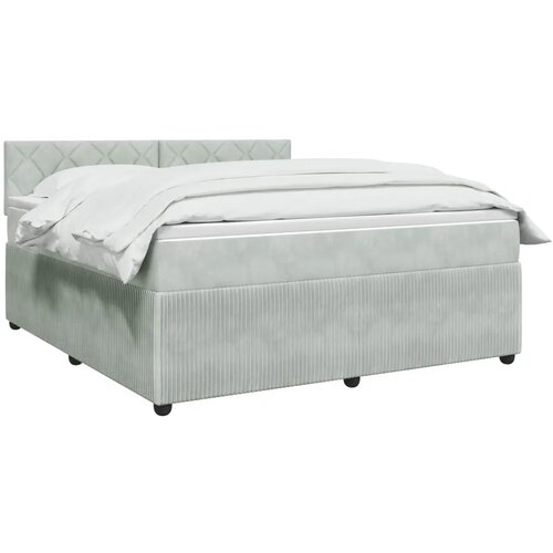  Boxspring krevet s madracem Svjetlosiva 180 x 200 cm Bar&scaron;un - Svjetlosiva 180 x 200 cm Dizajn s rombovima Cijene