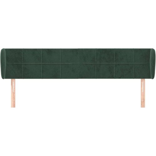 VidaXL Uzglavlje s u&amp;scaron;ima tamnozeleno 203x23x78/88 cm bar&amp;scaron;unasto Slike