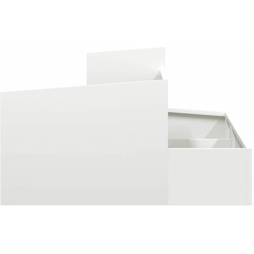  Vrtna saksija Bijelo 80 x 80 x 50 cm Čelična vrata Slike