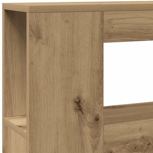  LED uzglavlje boja hrasta artisan 140x18,5x103,5 cm drveni Slike