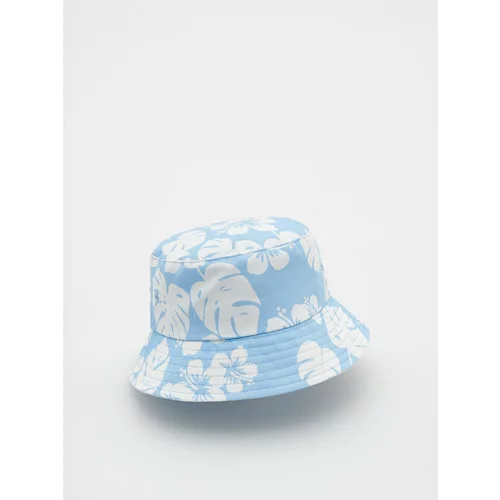 Reserved klobuček bucket hat z vzorcem - modra