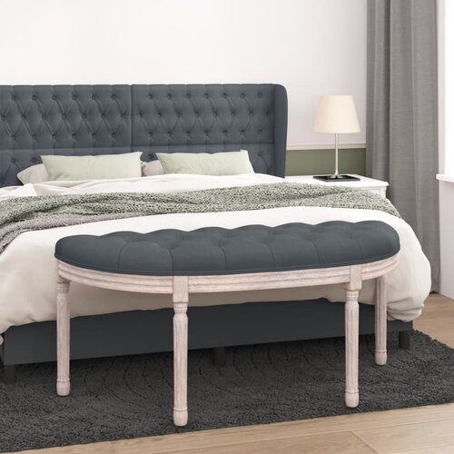 vidaXL Klop temno siva 110,5x45x49 cm žamet Cene
