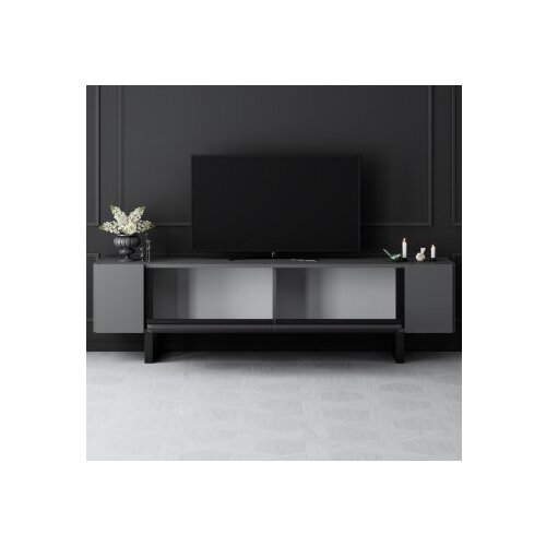Hanah home tv polica yildiz anthracite black Slike