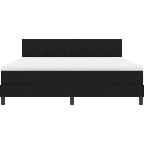 Box Spring krevet s madracem Crni 180x200 cm Tkanina Slike