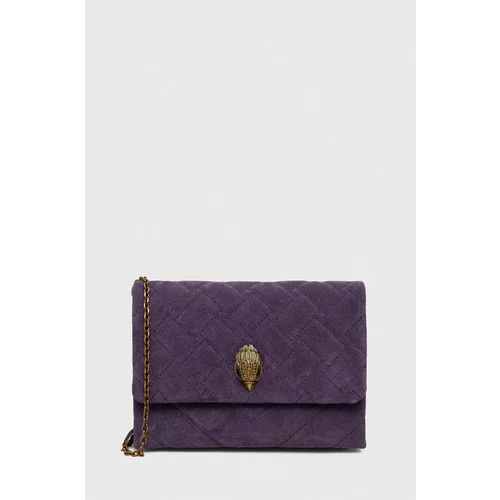 Kurt Geiger London Usnjena torbica vijolična barva