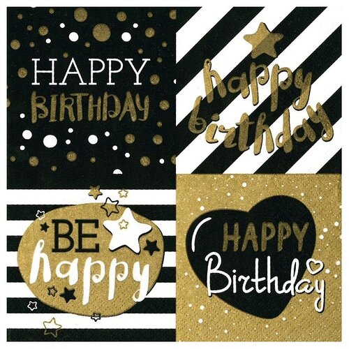  Salveta za DEKUPAŽ - Happy Birthday - 1kom (rođendanske salvete za) Cijene