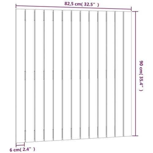  Uzglavlje za krevet boja meda 82 5 x 3 x 90 cm masivna borovina Slike