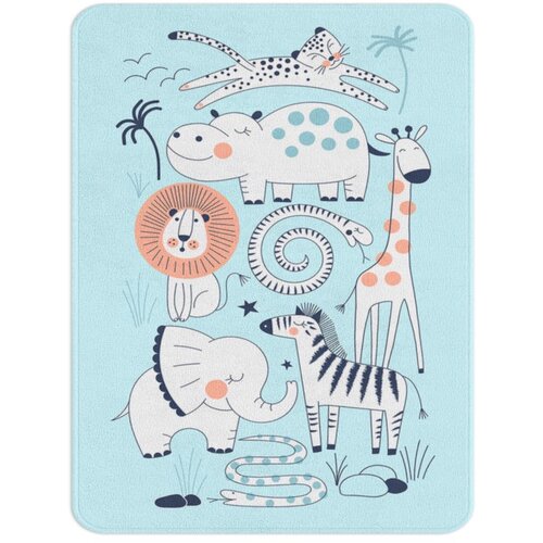Oyo Concept Modra otroška preproga 100x140 cm Happy Zoo – Cene