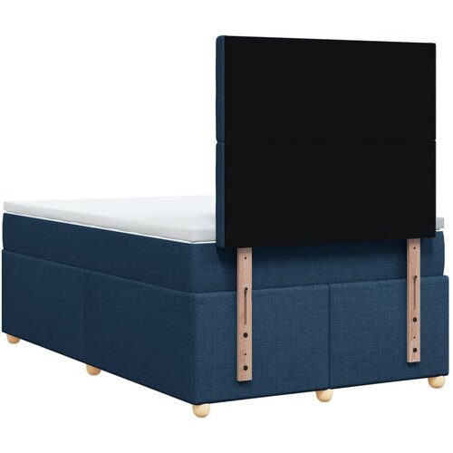  Krevet s oprugama i madracem plavi 120 x 190 cm od tkanine Slike