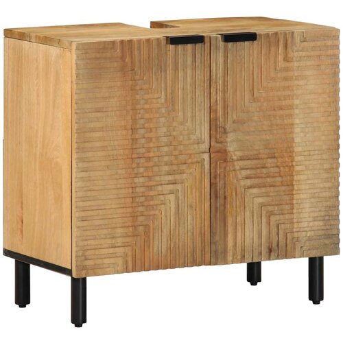 vidaXL Kupaonski ormarić za umivaonik smeđi 62x33x58cm Puno drvo Mango Cijene