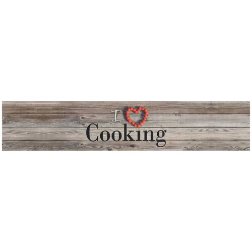 Maison Chic Kuhinjska Preproga, Rug pralna napis Cooking siva 60x300 cm žamet, (22122047) Cene